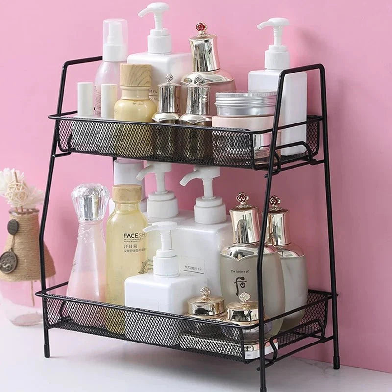 Duo Stack Iron Shelf Organizer