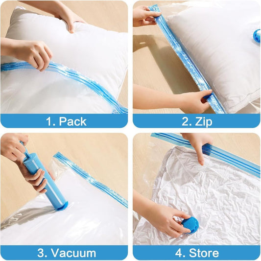 5Pcs Vacuum Seal Storage Bags For Clothes & Bedding