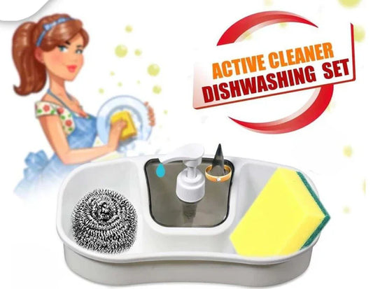 Dishwashing Scrubber With Integrated Soap Dispenser