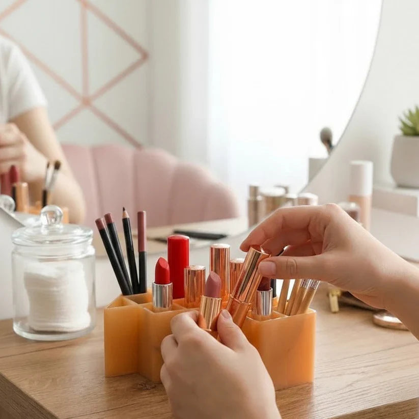 12 Grid Plastic Lipistic Organizer, Cosmetic Organizer 