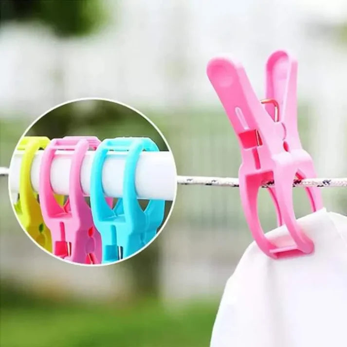12 Pcs Jumbo Grip Clothes Pegs – Anti-Slip Design