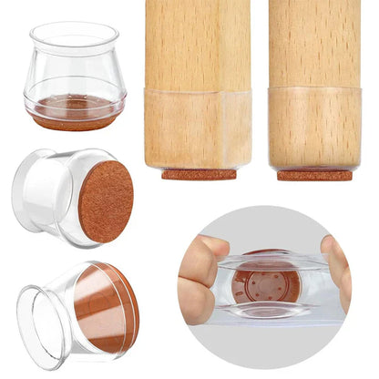 4 Pcs Noise-Reducing Chair Leg Covers