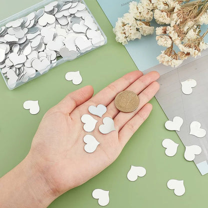 50Pcs Reflective Heart Wall Stickers (1 inch)