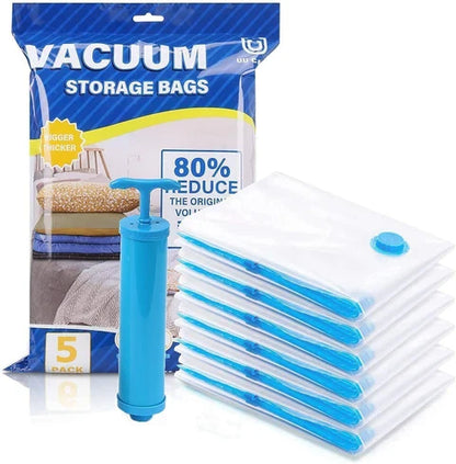 5Pcs Vacuum Seal Storage Bags For Clothes & Bedding