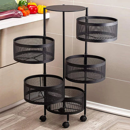 Freestanding Kitchen Storage Rack – 5-Layer Adjustable Shelf