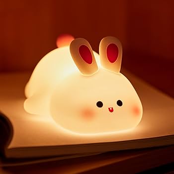 Cute Bunny Silicone Lamp Soft Glow Night Light