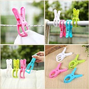 12 Pcs Jumbo Grip Clothes Pegs – Anti-Slip Design