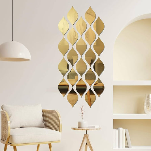 12 Pcs Acrylic Nature-Inspired Wall Decals