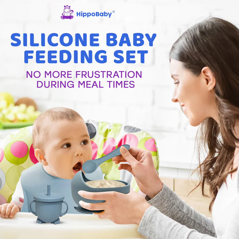 8PCS Non Toxic Silicone Toddler Mealtime Essentials Kit