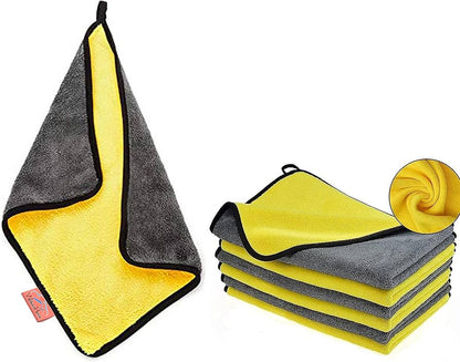 1 Pc Yellow Reusable Wipe Microfiber Cloth