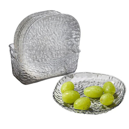 8Pcs Transparent Plates, Kitchen Accessories 