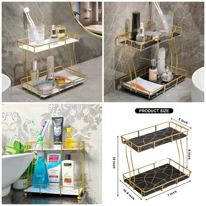 Sleek 2-Tier Organizer Tray – Rectangular & Multipurpose
