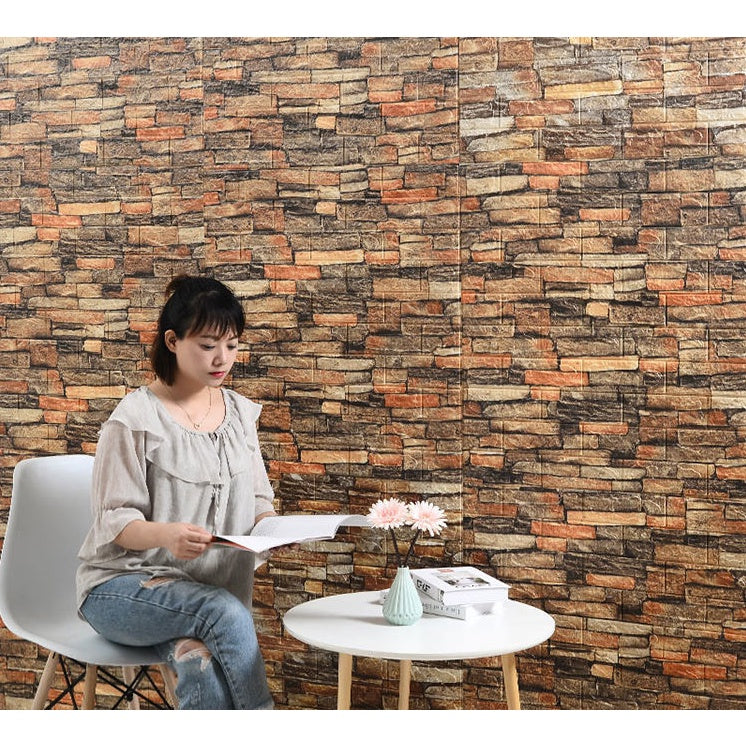 Brown Brick Sheet, Home and Wall Decor