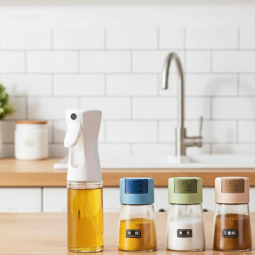 4Pcs Easy Access Oil & Spice Countertop Set