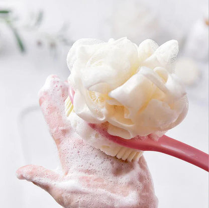 Dual-Sided Loofah Brush – Handle For Easy Use