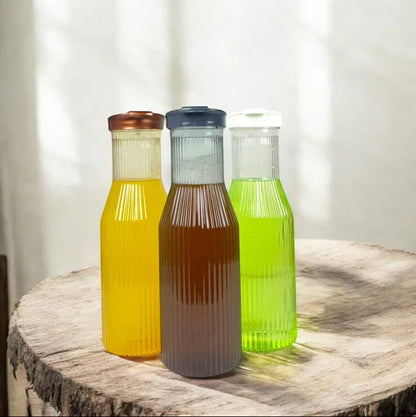 Reusable Plastic Bottle – Linear Pattern – 1PC