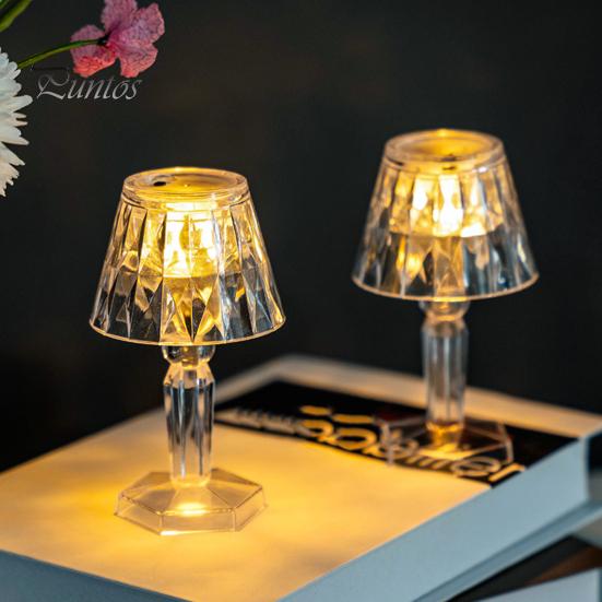 Mini Crystal Table Lamp, Home and Living 