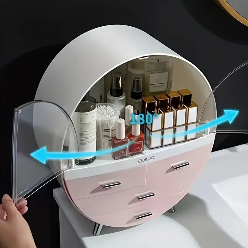 Oval Shaped Cosmetic Organizer, Jewelry Organizer 