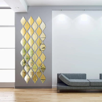 12 Pcs Acrylic Nature-Inspired Wall Decals