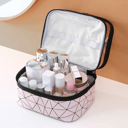 Clear Beauty Organizer Bag – Dual Compartments