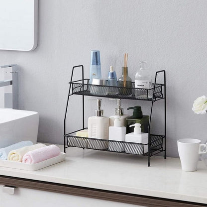Duo Stack Iron Shelf Organizer